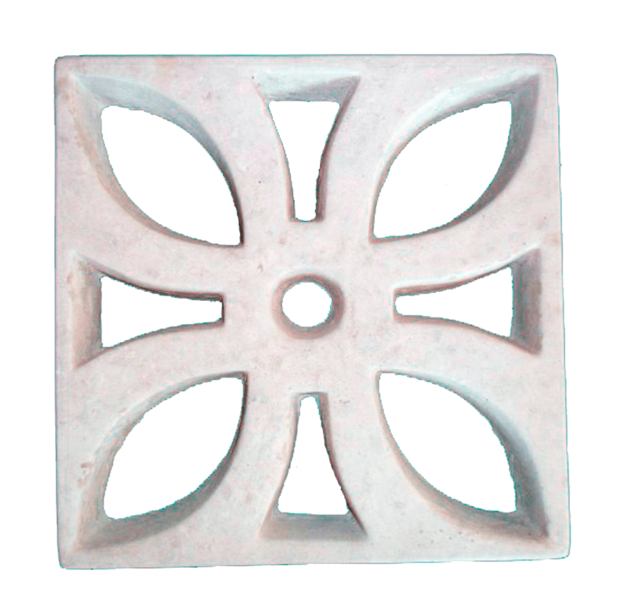 Cobogós de concreto da fábrica, modelo Flor Decorativo.