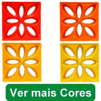 Cobogó de louça esmaltada Lótus - Todas as Cores