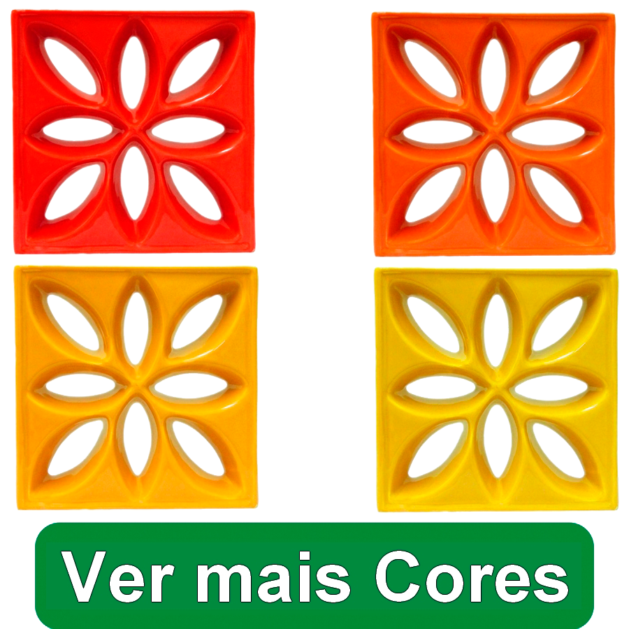 Cobogó de louça esmaltada Lótus - Todas as Cores