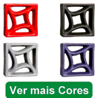 Cobogó de louça esmaltada Estrela - Todas as Cores