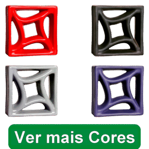 Cobogó de louça esmaltada Estrela - Todas as Cores