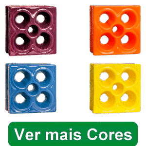 Cobogó de louça esmaltada Flor - Todas as Cores