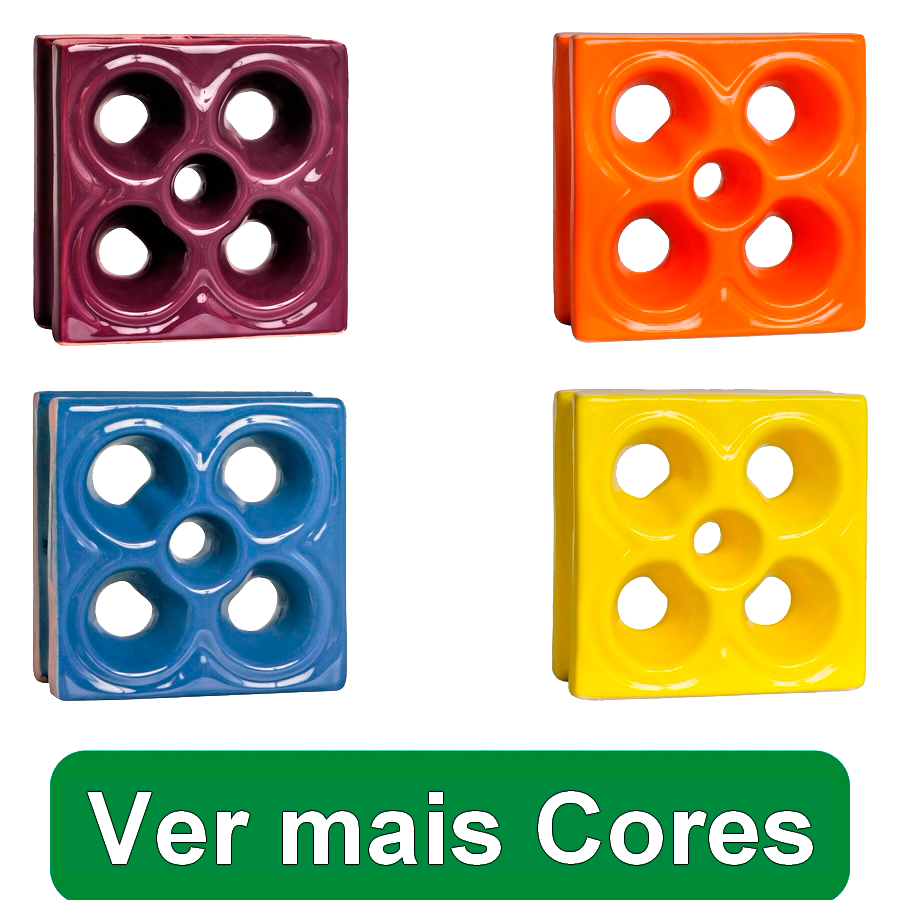 Cobogó de louça esmaltada Flor - Linha Comercial