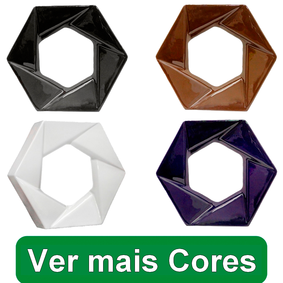 Cobogó de louça esmaltada Foco - Todas as Cores