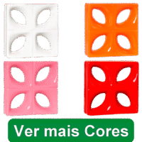 Cobogó de louça esmaltada Folha - Todas as Cores