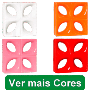 Cobogó de louça esmaltada Folha - Todas as Cores