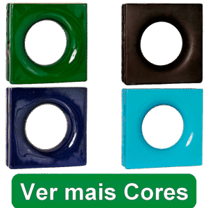 Cobogó de louça esmaltada Lua Mini - Todas as Cores