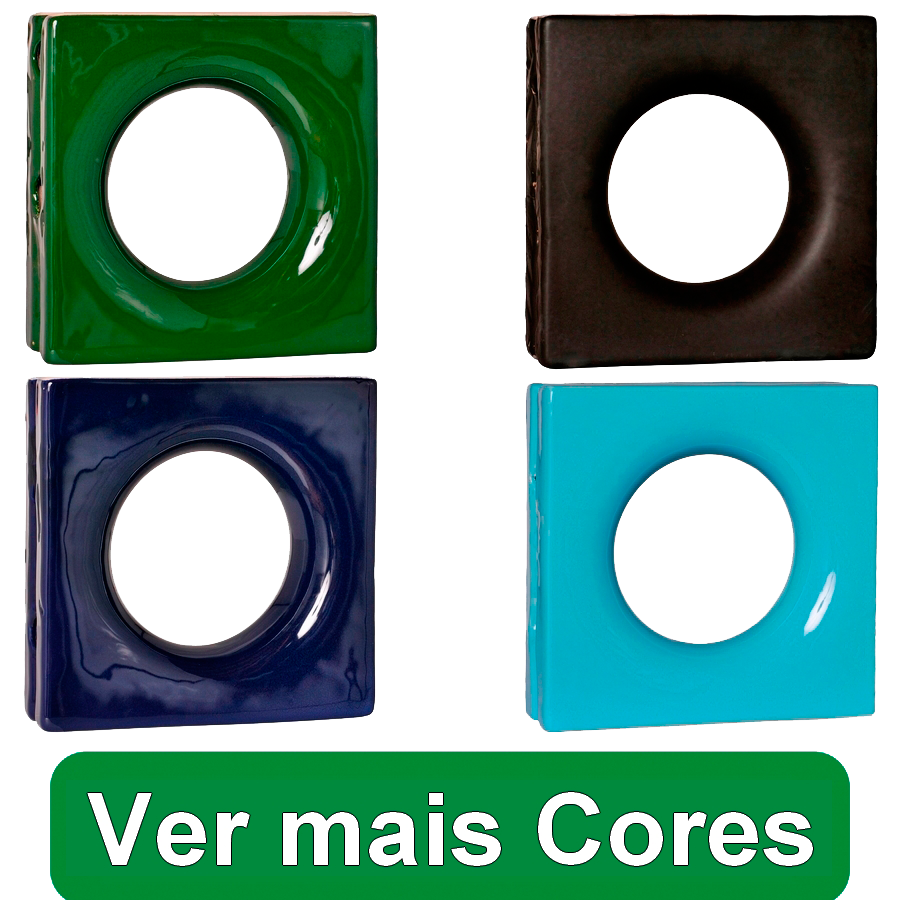 Cobogó de louça esmaltada Mini Lua - Linha Comercial