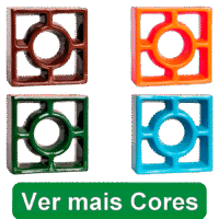 Cobogó de louça esmaltada Reto Redondo - Todas as Cores