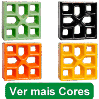 Cobogó de louça esmaltada Reto Xis - Todas as Cores