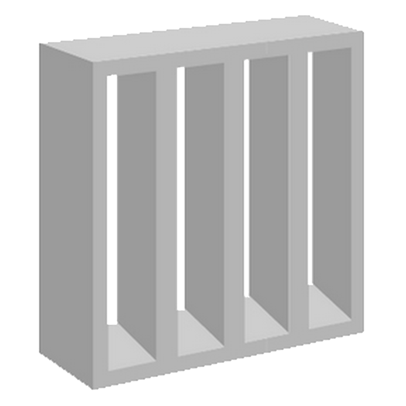Cobogós de concreto da fábrica, modelo 5 Lâminas Vertical.