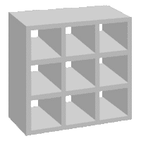 Cobogós de concreto da fábrica, modelo 9 Furos.