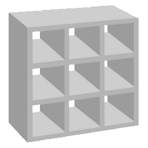 Cobogós de concreto da fábrica, modelo 9 Furos.