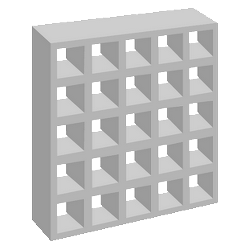Cobogós de concreto da fábrica, modelo Antichuva 25 Furos.
