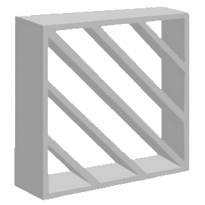 Cobogós de concreto da fábrica, modelo Diagonal Decorativo.