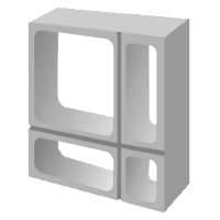 Cobogós de concreto da fábrica, modelo Geométrico Decorativo.