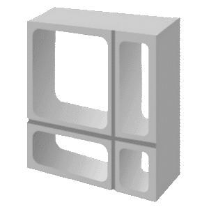 Cobogós de concreto da fábrica, modelo Geométrico Decorativo.