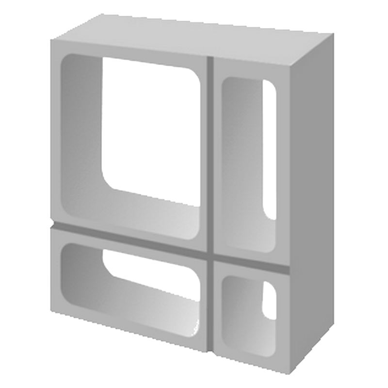 Cobogós de concreto da fábrica, modelo Geométrico Decorativo.