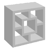 Cobogós de concreto da fábrica, modelo Quadrado Cruz Decorativo.