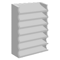 Cobogós de concreto da fábrica, modelo Antichuva 7 Lâminas Chanfrado.