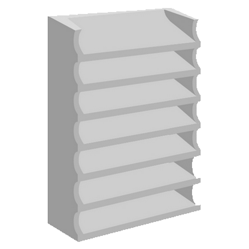 Cobogós de concreto da fábrica, modelo Antichuva 7 Lâminas Chanfrado.