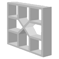 Cobogós de concreto da fábrica, modelo Xis Decorativo.