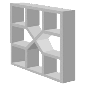 Cobogós de concreto da fábrica, modelo Xis Decorativo.