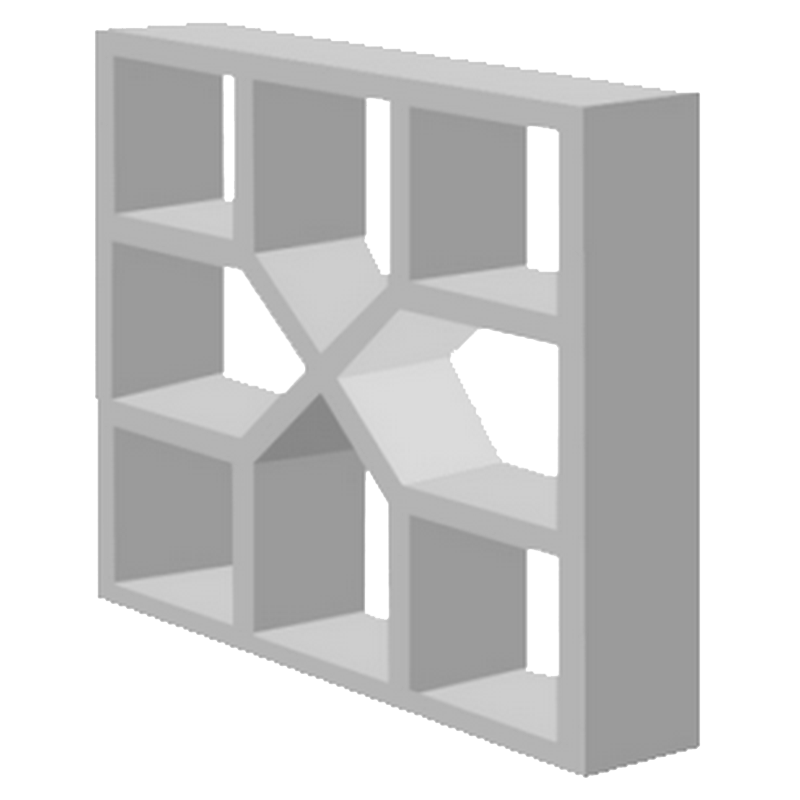 Cobogós de concreto da fábrica, modelo Xis Decorativo.
