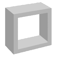 Cobogós de concreto da fábrica, modelo 1 Furo.