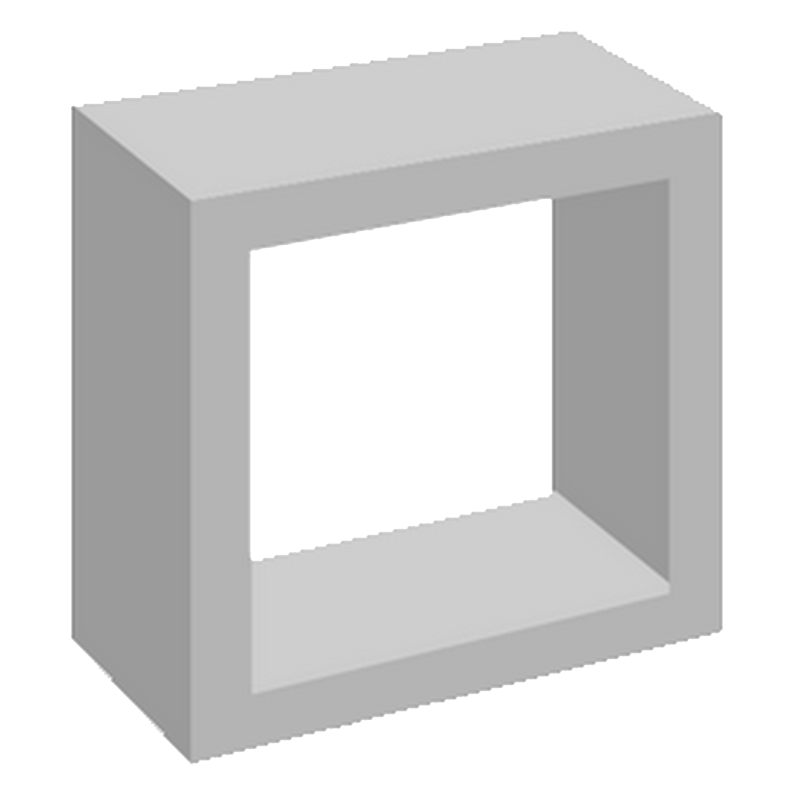 Cobogós de concreto da fábrica, modelo 1 Furo.