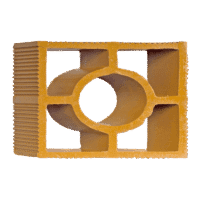 Elemento Vazado Cerâmico Ocre Impermeabilizado