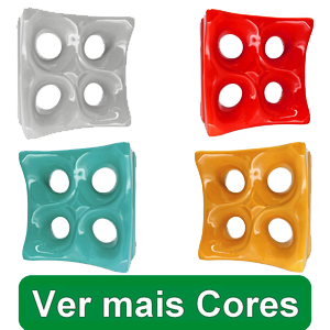 Cobogó de louça esmaltada Rubi - Todas as Cores
