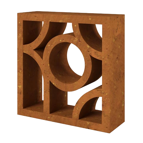 Elemento Vazado Rústico Linha Orgânica Modelo 1