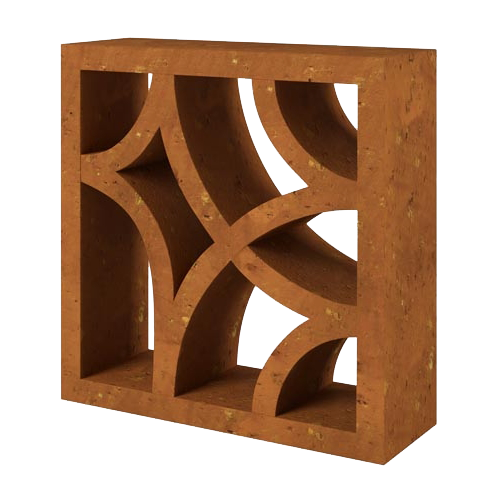Elemento Vazado Rústico Linha Orgânica Modelo 2