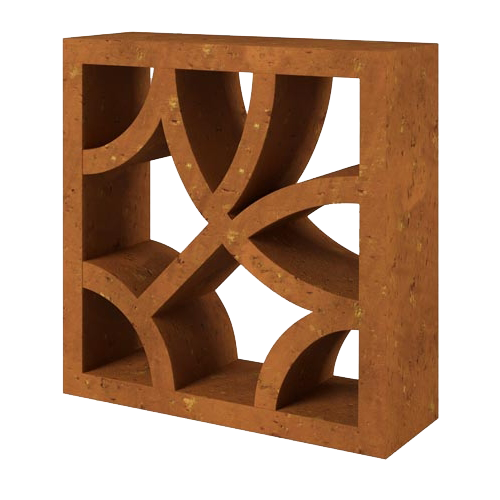 Elemento Vazado Rústico Linha Orgânica Modelo 3