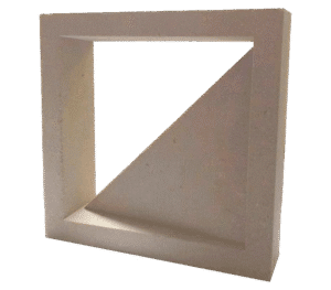 Cobogós de concreto da fábrica, modelo Pirâmide